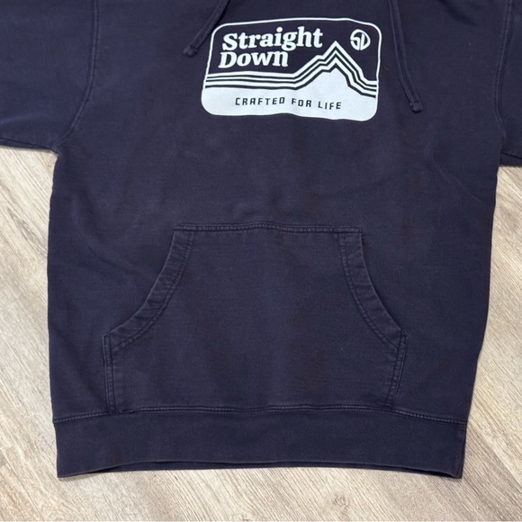 Straight Down Starsky Hoodie / Pullover In Navy Blue - Men's Size Large EUC - Picture 5 of 14